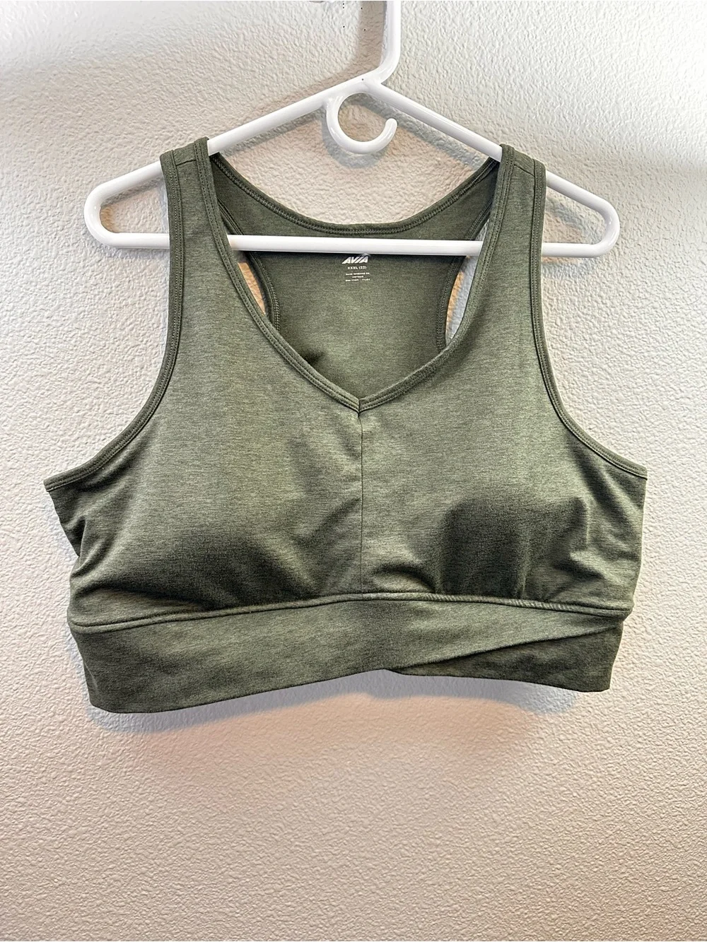 Avia Olive Green Racerback Seamless Sports Bra 3XL
